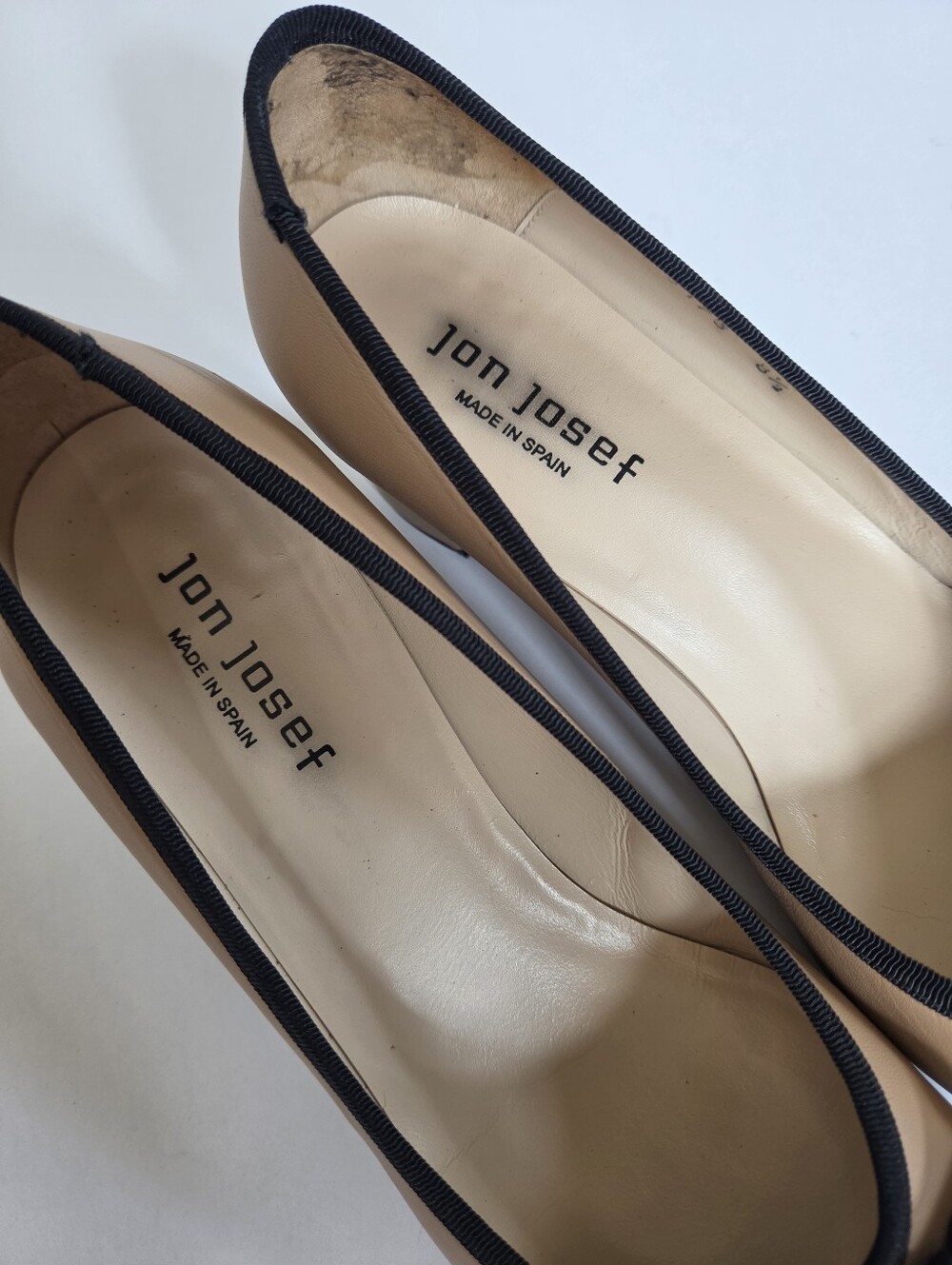 Jon Josef Debra Nude Black Bow Leather Mid Heel Pump block heel size 8.5 - Picture 2 of 8